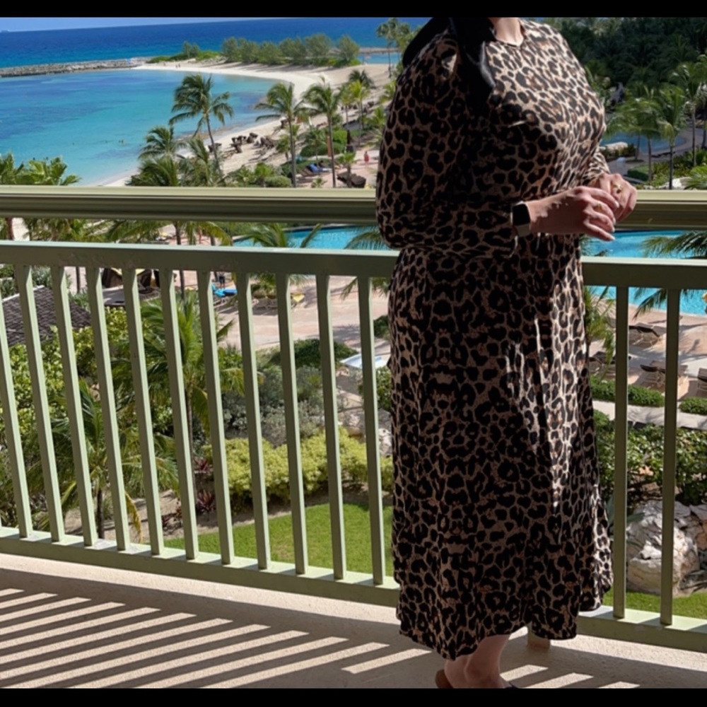 Leopard light weight Turkish summer dress. Size 12. Price $5